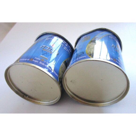 Menora Israel Kosher Candles Burns 26 hours (2) - Jewish Memorial candle in Tin - Picture 6 of 10
